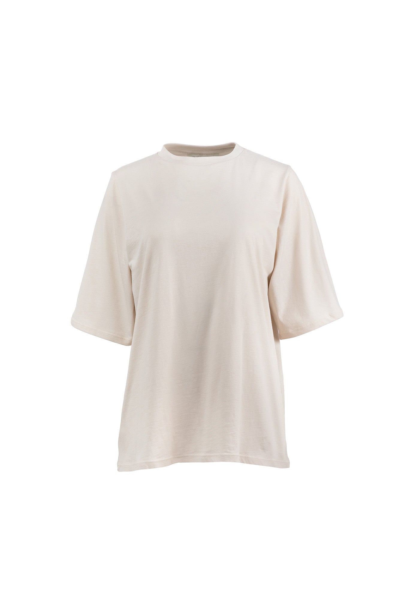 Beige t-shirt on a white background