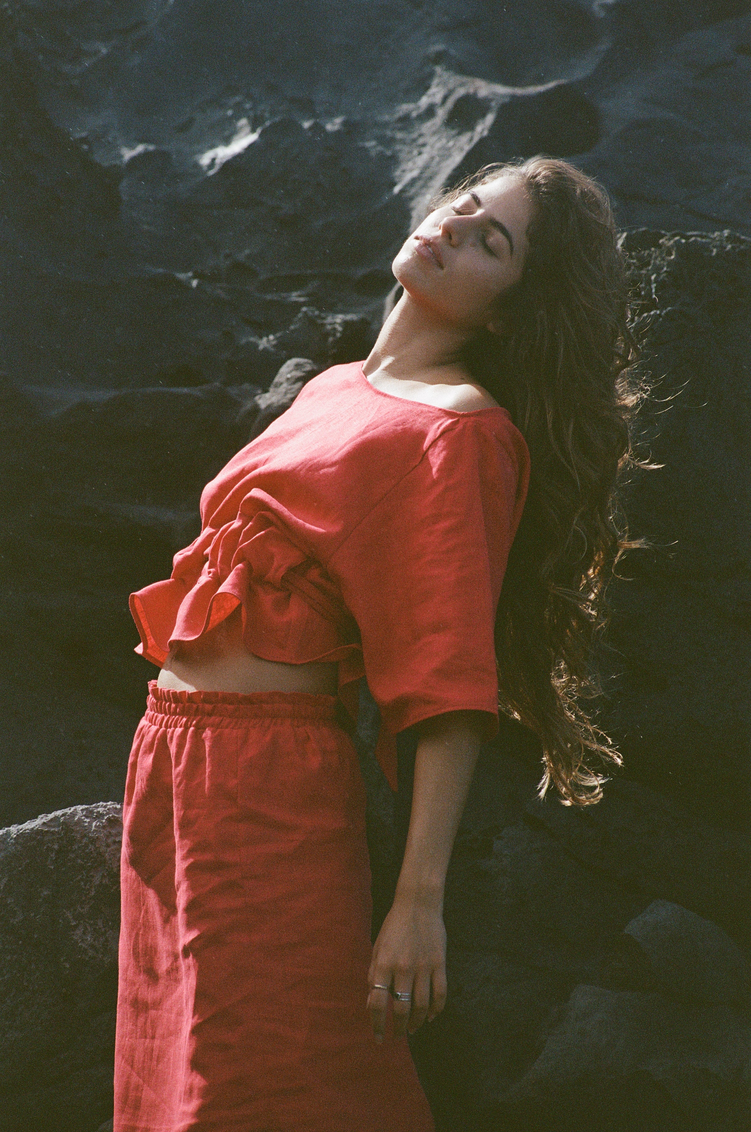 Anita Belted Linen Top