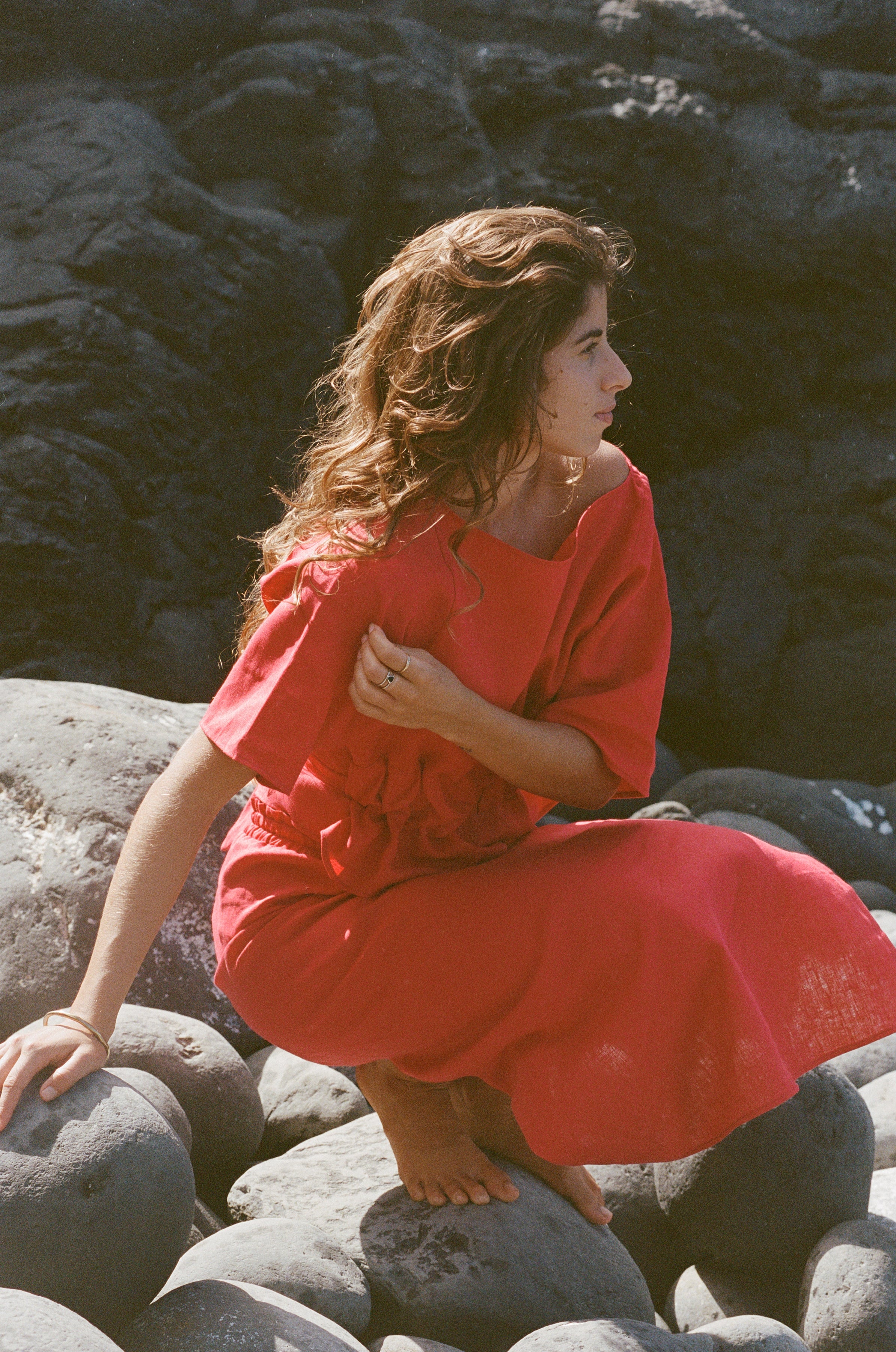 Calla Linen Paperbag Skirt