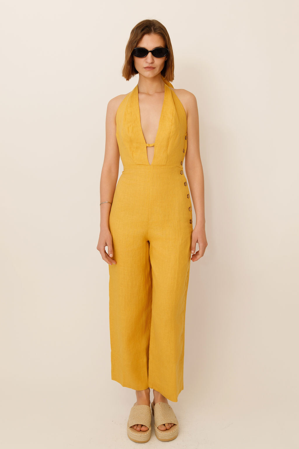 KEONI Linen Jumpsuit Sun | Slow Fashion