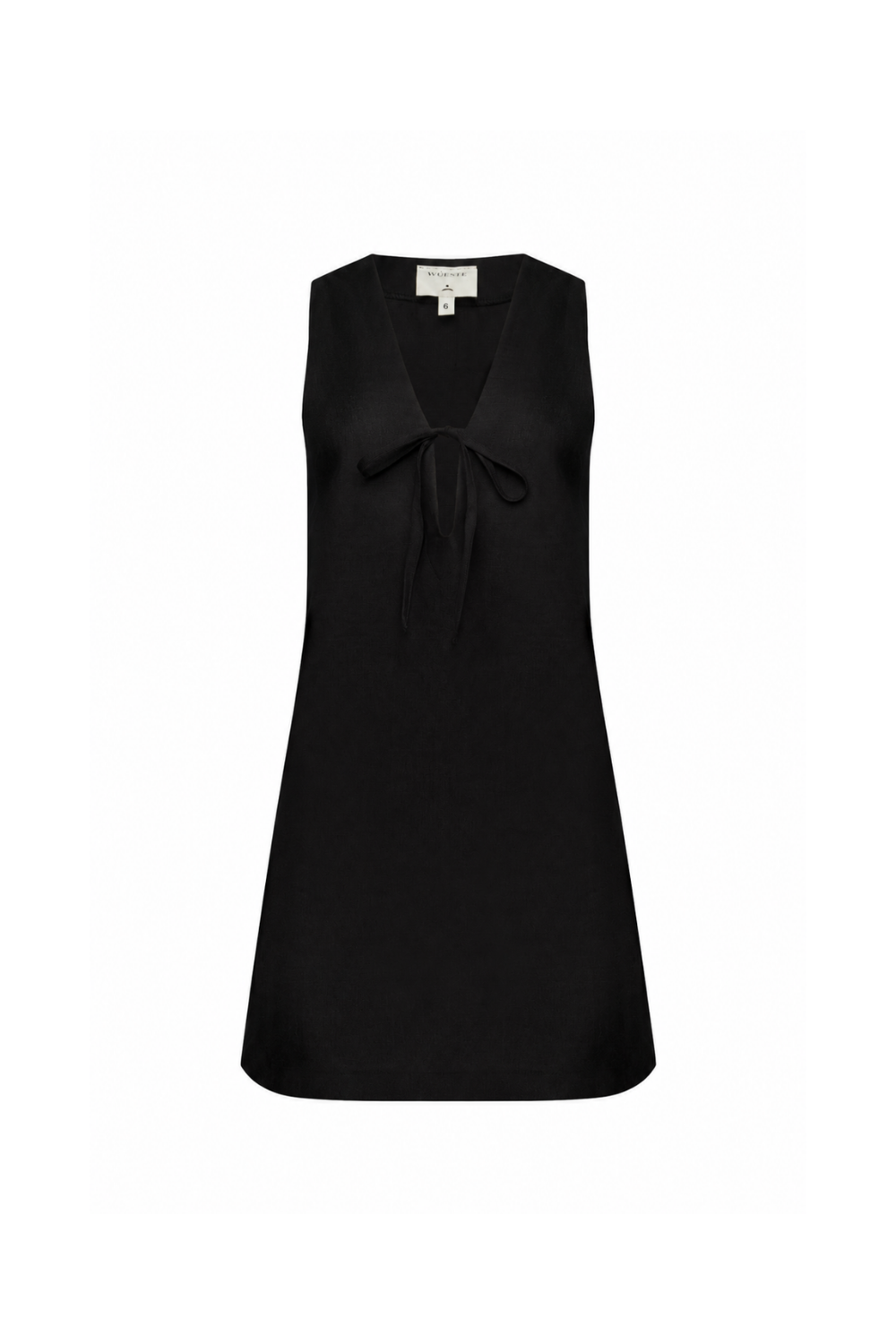 Maha Deep V Linen Mini Dress