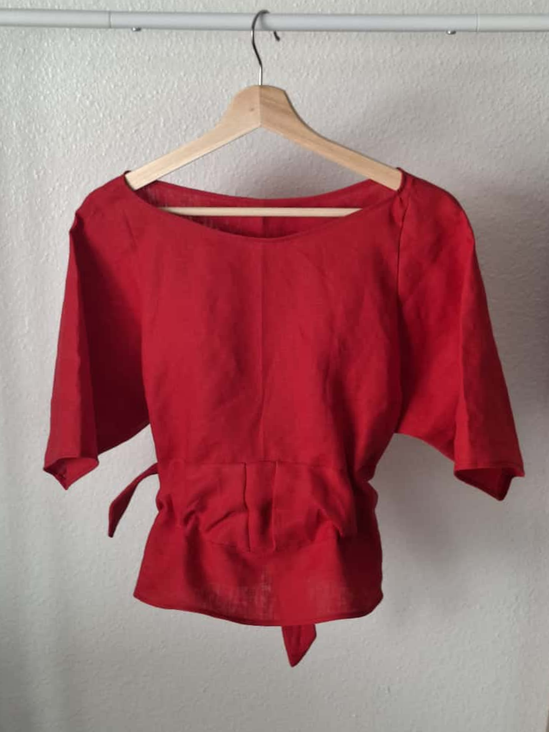Anita Belted Linen Top