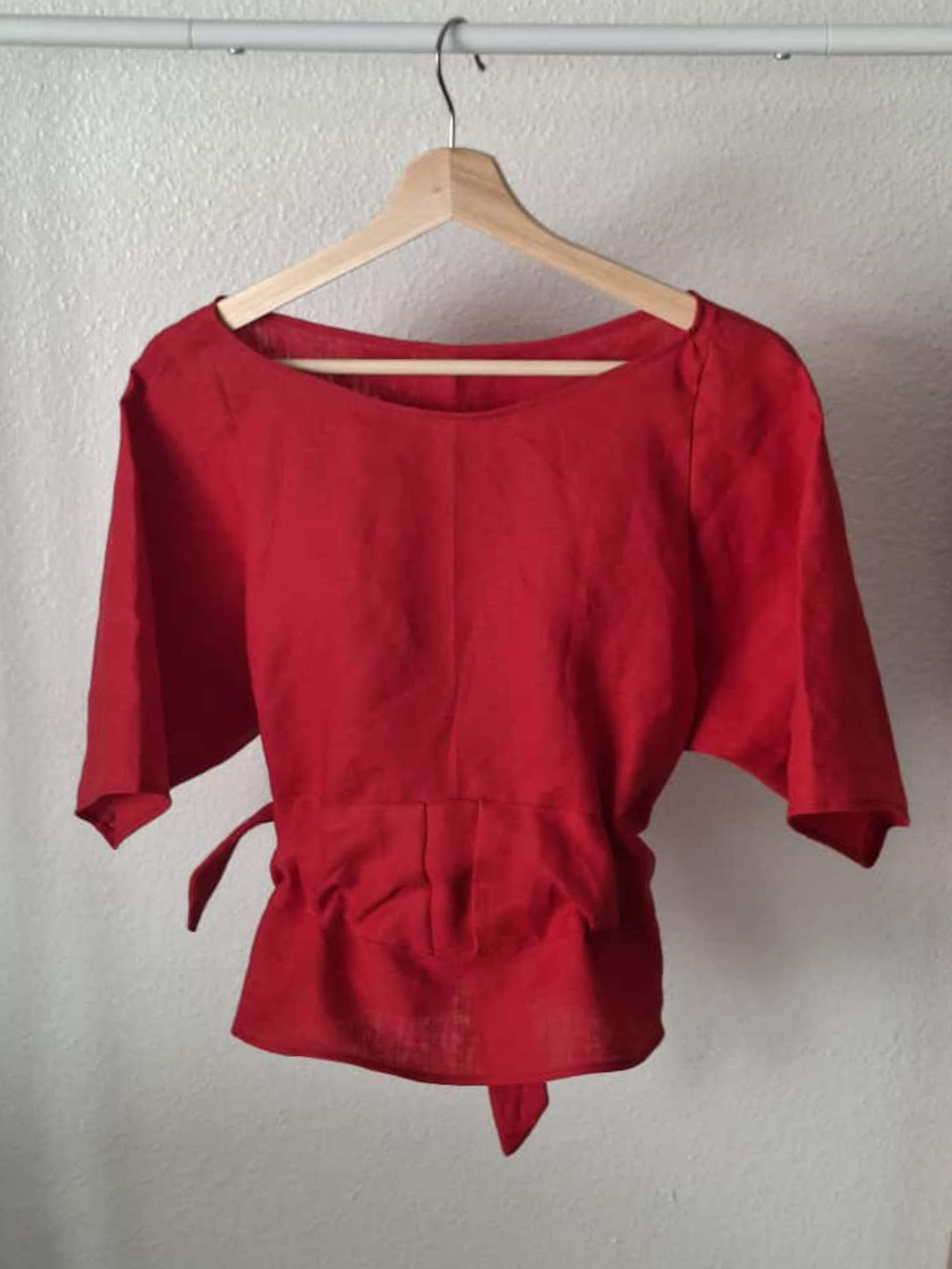 Anita Belted Linen Top