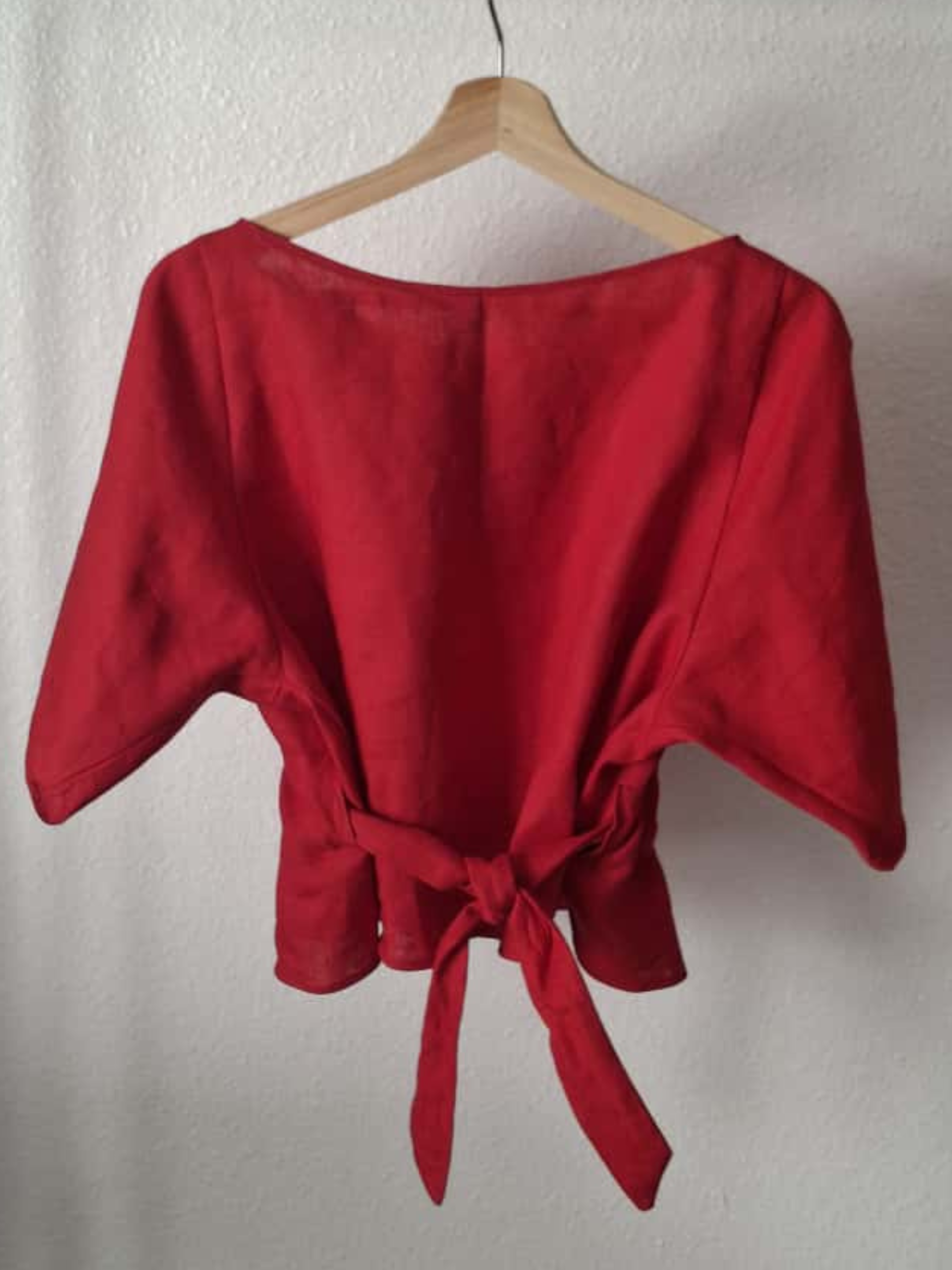 Anita Belted Linen Top