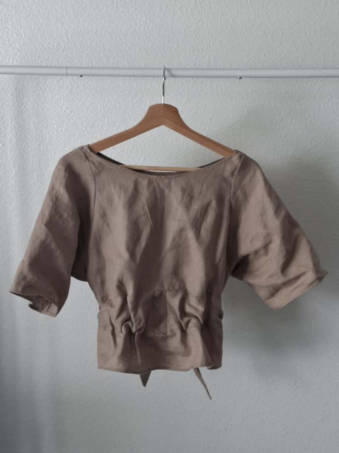 Anita Belted Linen Top