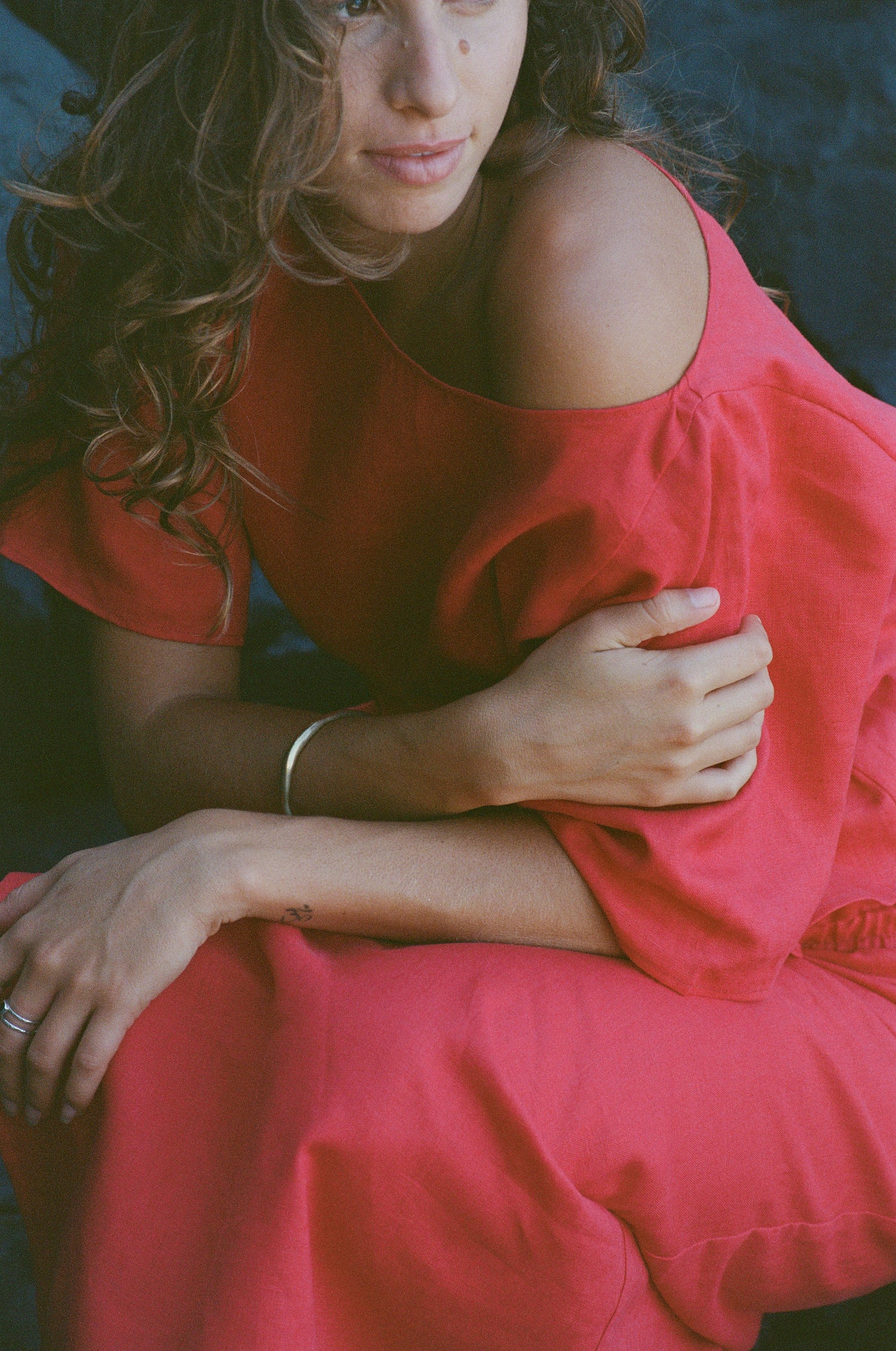 Anita Belted Linen Top