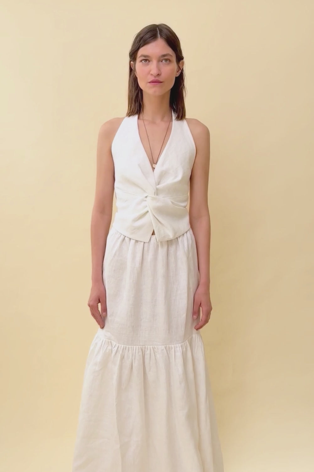 Flora Halter with Twist Knot