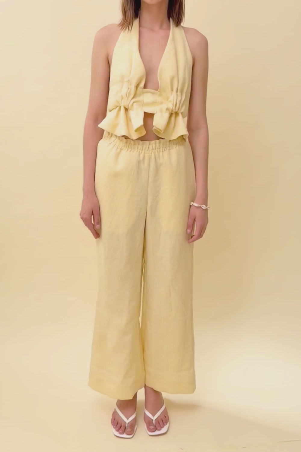 Maria Linen Flare Pants