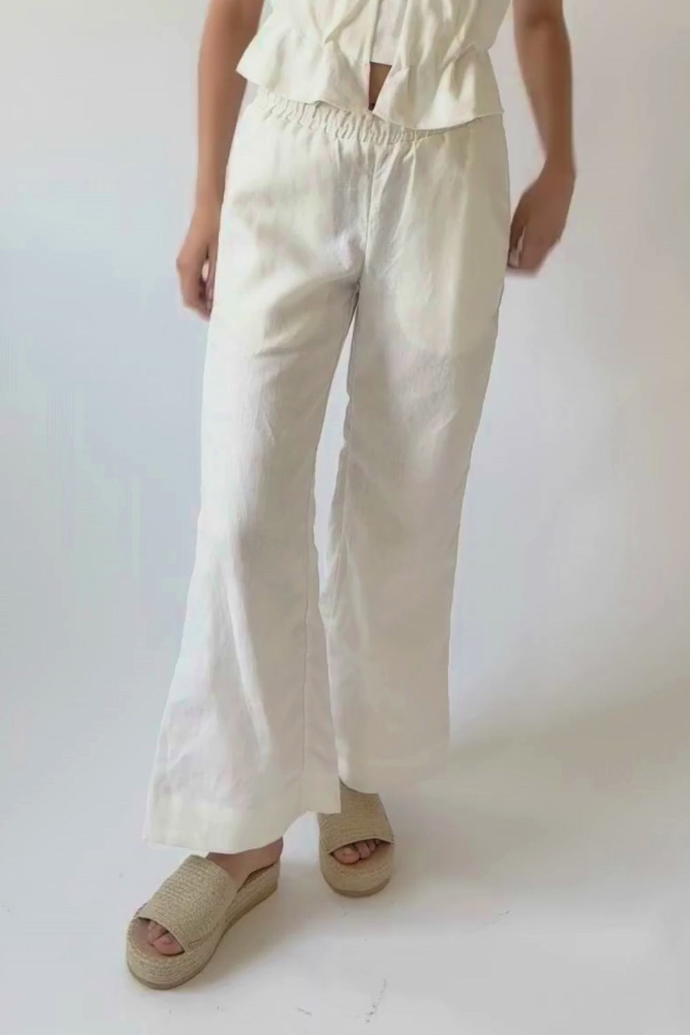 Maria Linen Flare Pants